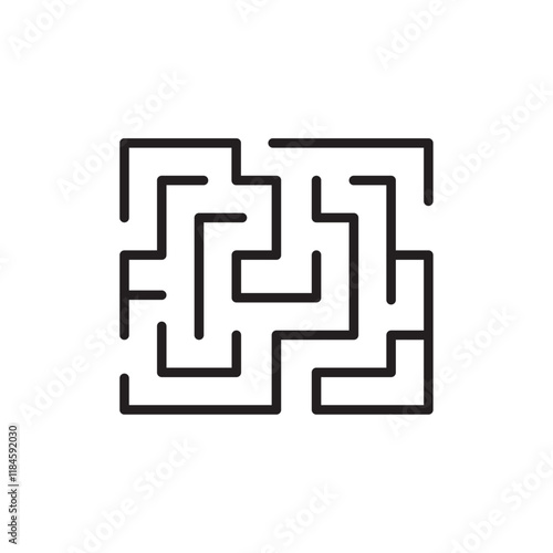 Labyrinth icon Simple thin outline