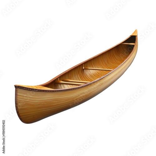 Isolated High-Quality Canoe on Clean transparent background for Photorealistic Visuals and Design Projects