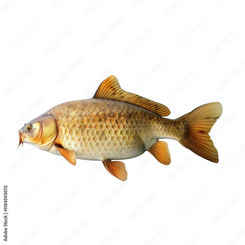Realistic Image of an Elegant Fish with a Clean transparent background for Freshwater Aquatic Themes Realistic Image of an Elegant Fish with a Clean transparent background for Freshwater Aquatic Themes
