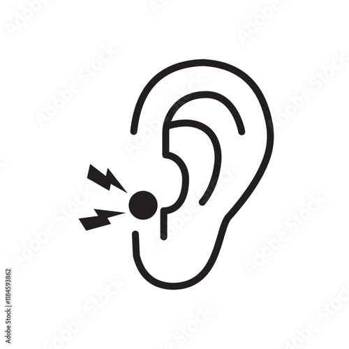 Otitis icon Simple thin outline