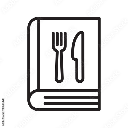 recipe book icon Simple thin outline