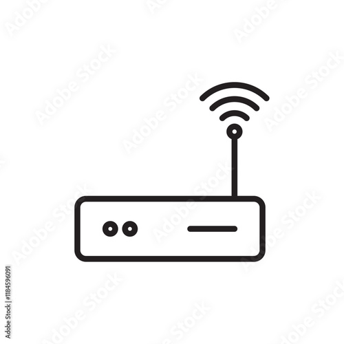 router icon Simple thin outline