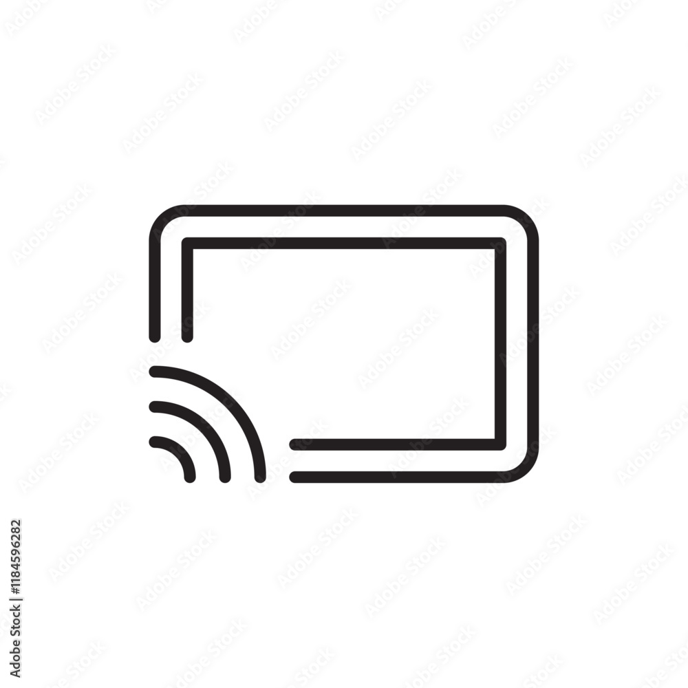 Screen cast icon Simple thin outline Screen cast icon Simple thin outline