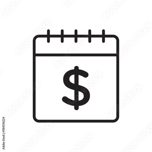 salary payday icon Simple thin outline