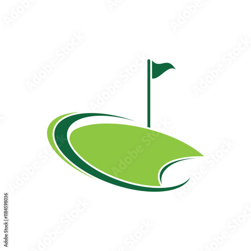 Golf icon logo template design