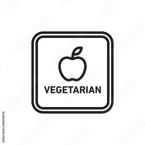 Vegetarian food diet icon Simple thin outline