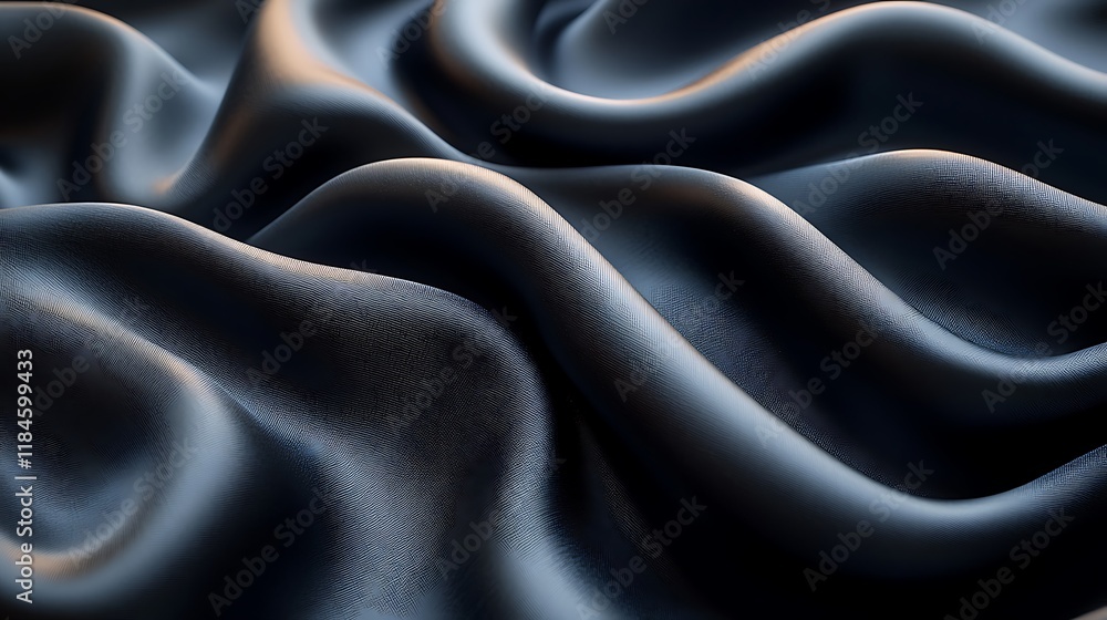 Obraz premium Silk sleek black texture fabric display high resolution hd background
