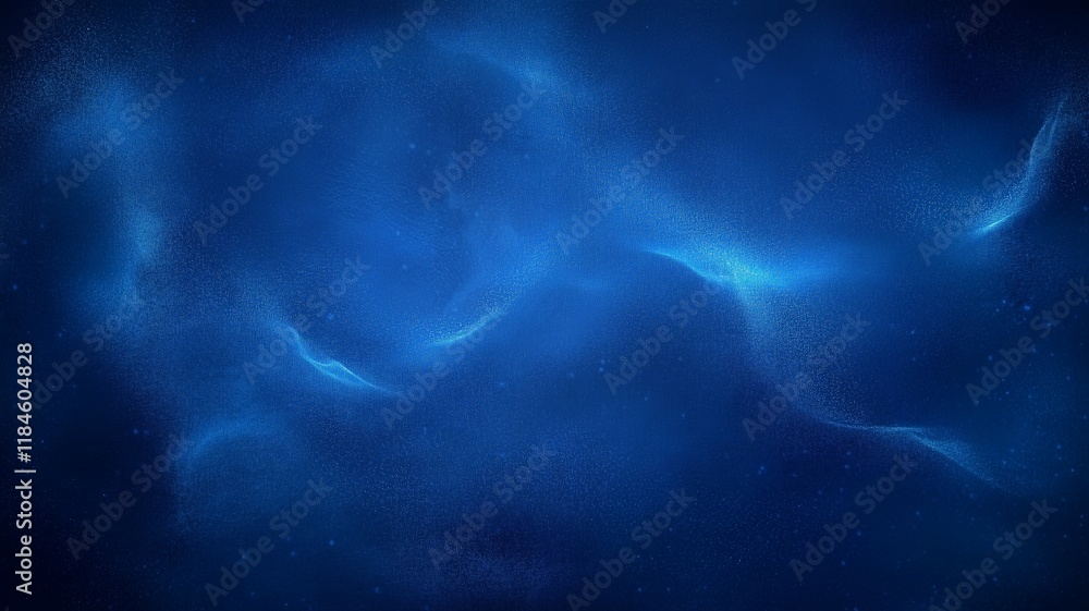 Fototapeta premium Deep Blue Abstract Background: Smooth Gradient Waves and Particle Texture for Modern Digital Design and Artistic Inspiration
