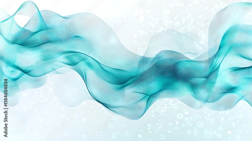 Abstract Teal Waves Flowing Softly Background Abstract Teal Waves Flowing Softly Background