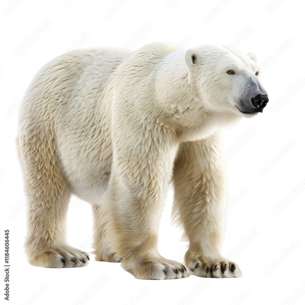 Realistic Polar Bear on a Clean transparent background for Nature and Wildlife Photography Realistic Polar Bear on a Clean transparent background for Nature and Wildlife Photography