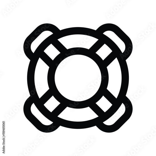 lifesaver icon. vector line icon for your website, mobile, presentation, and logo design.