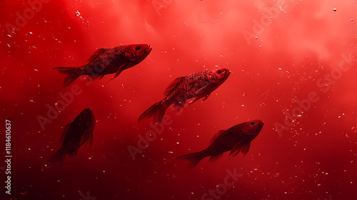 Abstract red background representing hunger, abstract, ravenous. Starveil. Illustration