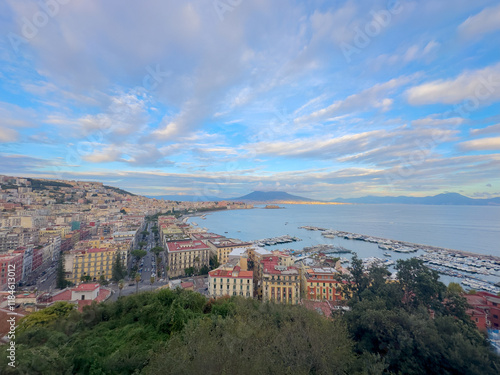 Naples and Vesuvius volcano, Italy photo