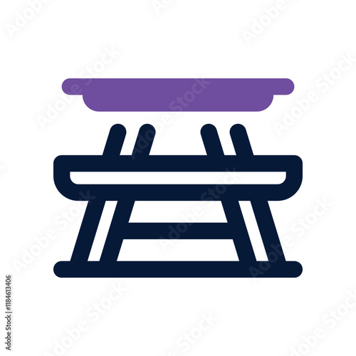table icon. vector dual tone icon for your website, mobile, presentation, and logo design.