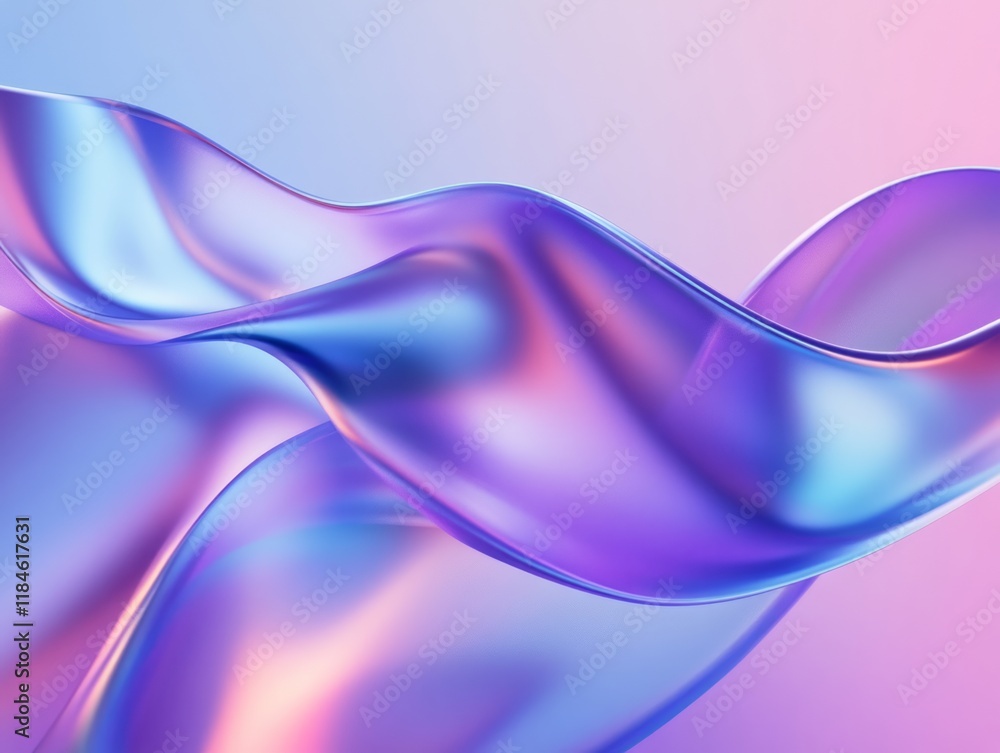 Fototapeta premium Abstract Purple Blue Gradient Fluid Waves Design