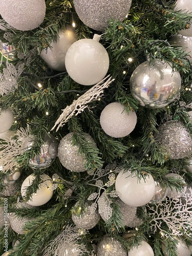 Traditional Christmas Decoration with Trees, Lights, Ornaments, Gifts, and a Festive Atmosphere. Classic Elements like Wreaths, Candles, and Bows Create a Cozy and Elegant Ambience for the Holiday Sea