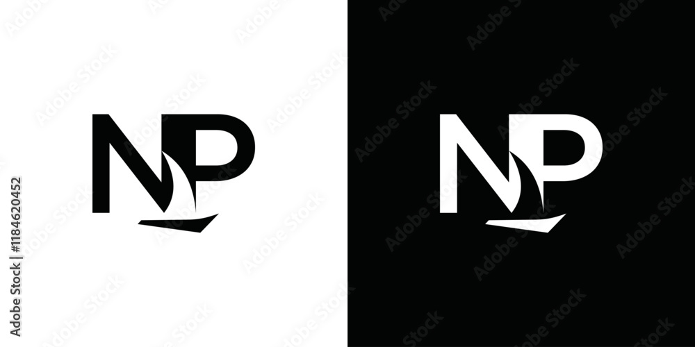 logo initials A F and boat vector logo initials A F and boat vector