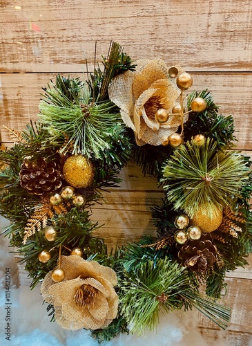 Traditional Christmas Decoration with Trees, Lights, Ornaments, Gifts, and a Festive Atmosphere. Classic Elements like Wreaths, Candles, and Bows Create a Cozy and Elegant Ambience for the Holiday Sea