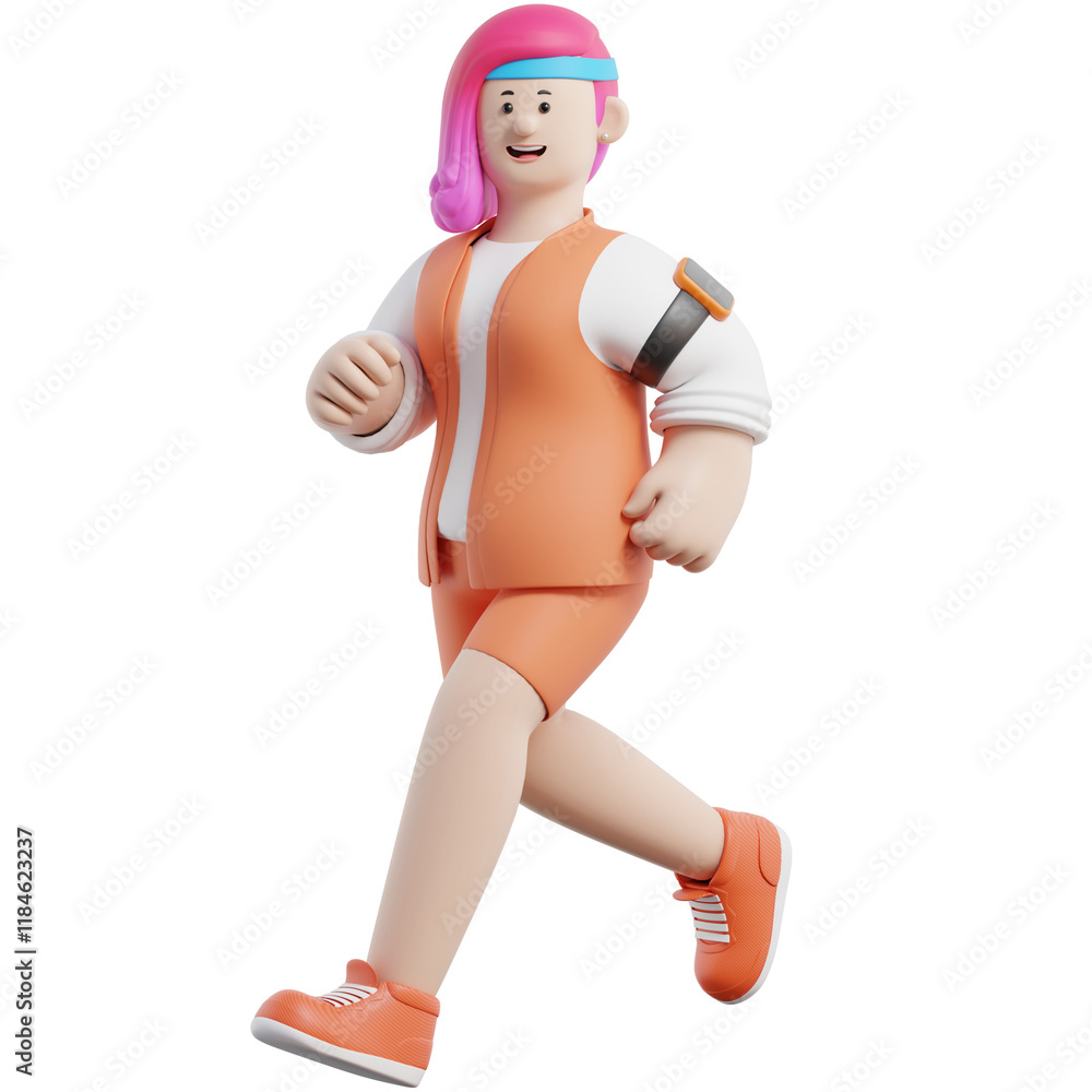 Athletic Runner 3D Illustration Athletic Runner 3D Illustration