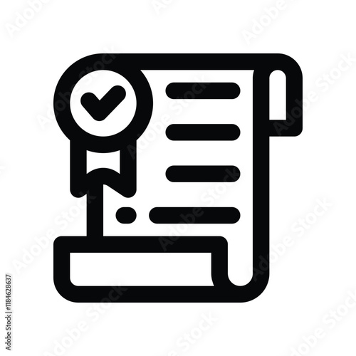 diploma icon. vector line icon for your website, mobile, presentation, and logo design.
