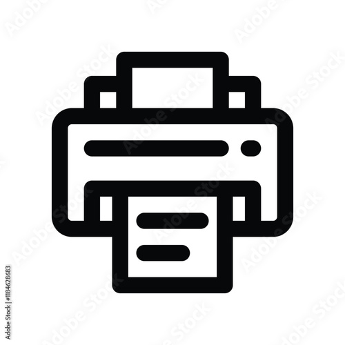 printer icon. vector line icon for your website, mobile, presentation, and logo design.