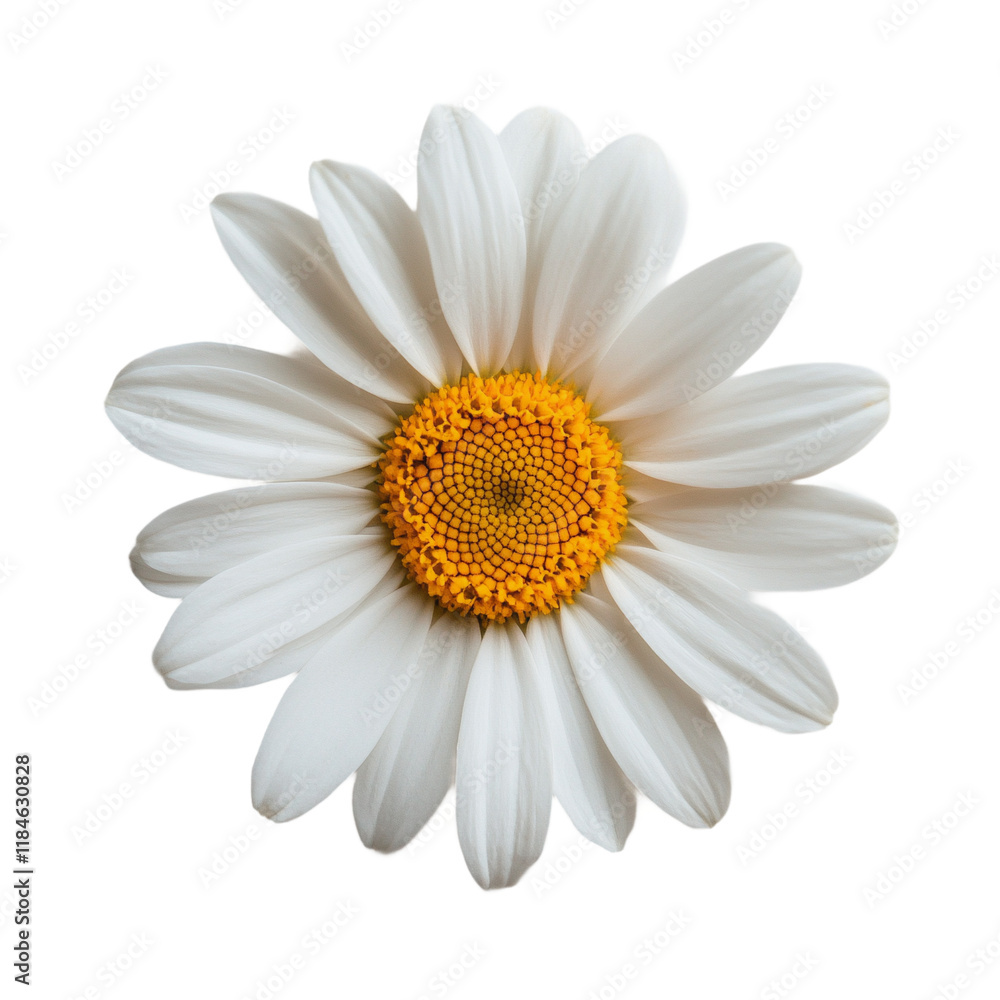 The Beautiful Daisy Flower Against White Background. The Beautiful Daisy Flower Against White Background.