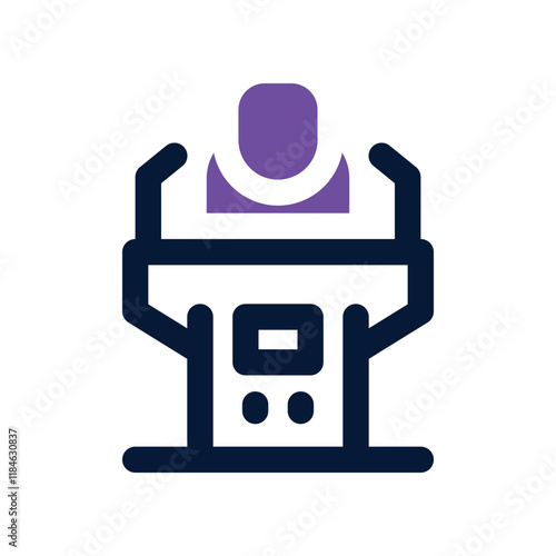 conference icon. vector dual tone icon for your website, mobile, presentation, and logo design.