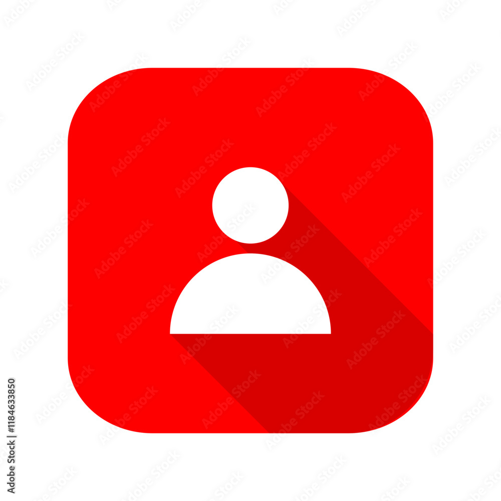 red profile icon or profile symbol isolated on transparent background red profile icon or profile symbol isolated on transparent background