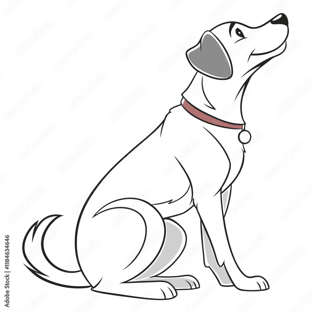 Fototapeta premium -combine-a-paw-print-with-a-small-dog-silhouette-i.eps