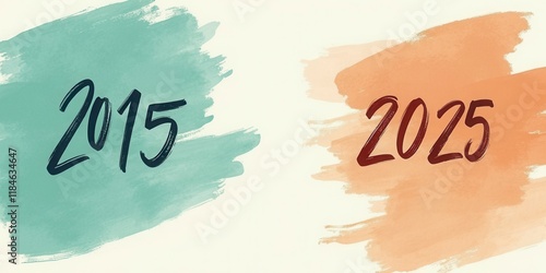 Watercolor 2015-2025 Decade Transition Design