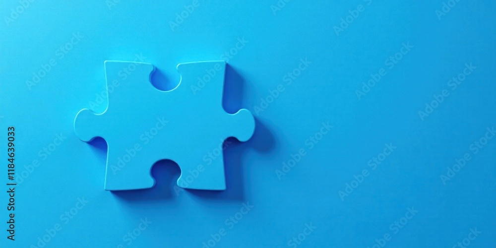 A single, vibrant blue jigsaw piece on a matching background, symbolizing connection, completion, and the final piece of a puzzle. A single, vibrant blue jigsaw piece on a matching background, symbolizing connection, completion, and the final piece of a puzzle.