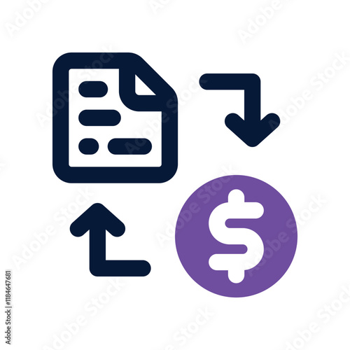 cash icon. vector dual tone icon for your website, mobile, presentation, and logo design.