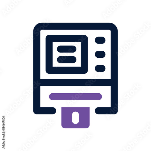 atm icon. vector dual tone icon for your website, mobile, presentation, and logo design.