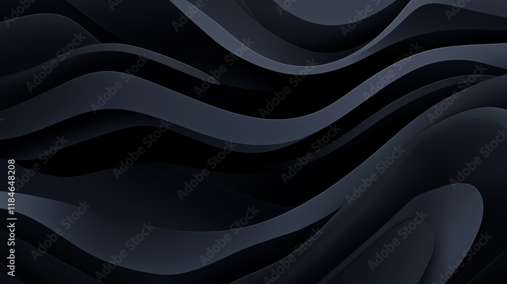 Fototapeta premium black abstract background design with waves