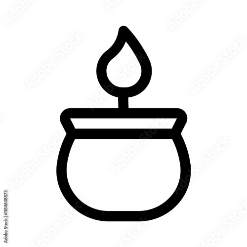 candelabrum icon with line style, perfect for ui projects