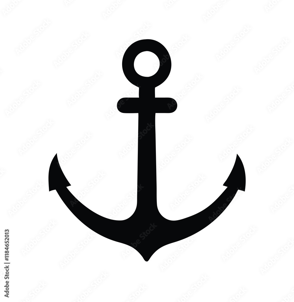 A anchor vector silhouette A anchor vector silhouette