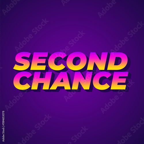 Second chance text effect for social media ads in square size photo