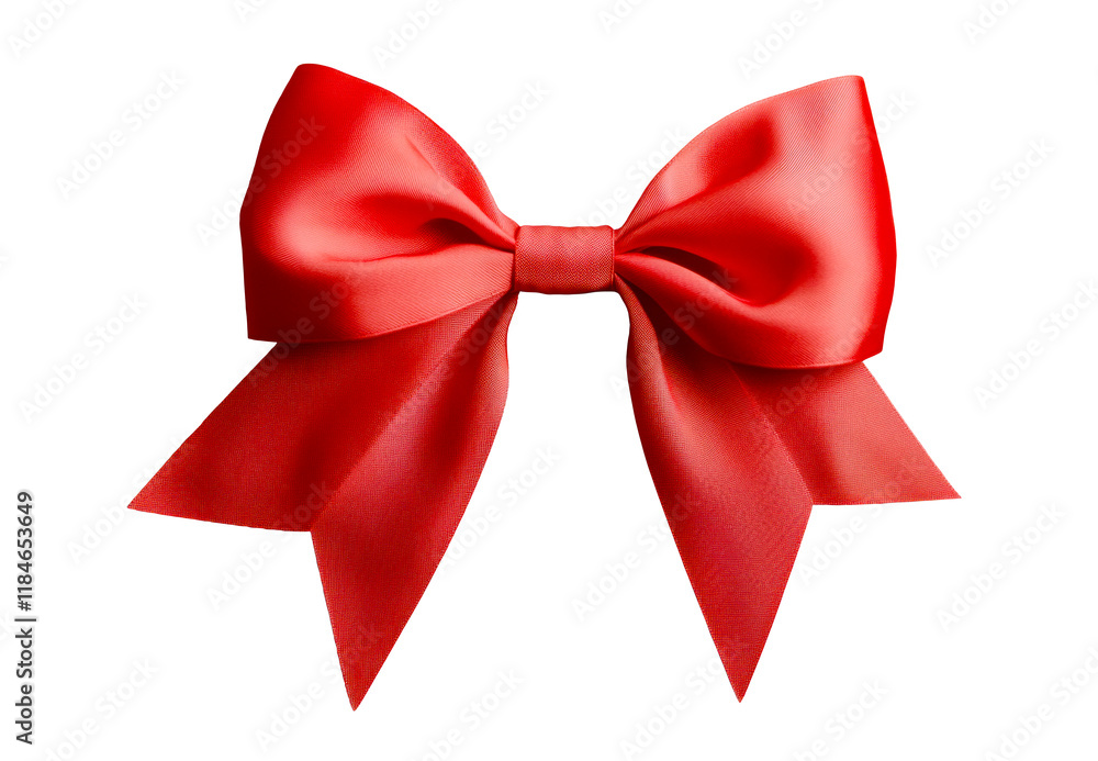 Red ribbon with bow isolated on transparent background. PNG Red ribbon with bow isolated on transparent background. PNG