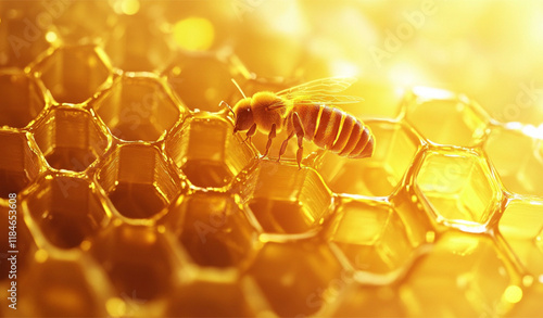 close up of honey comb