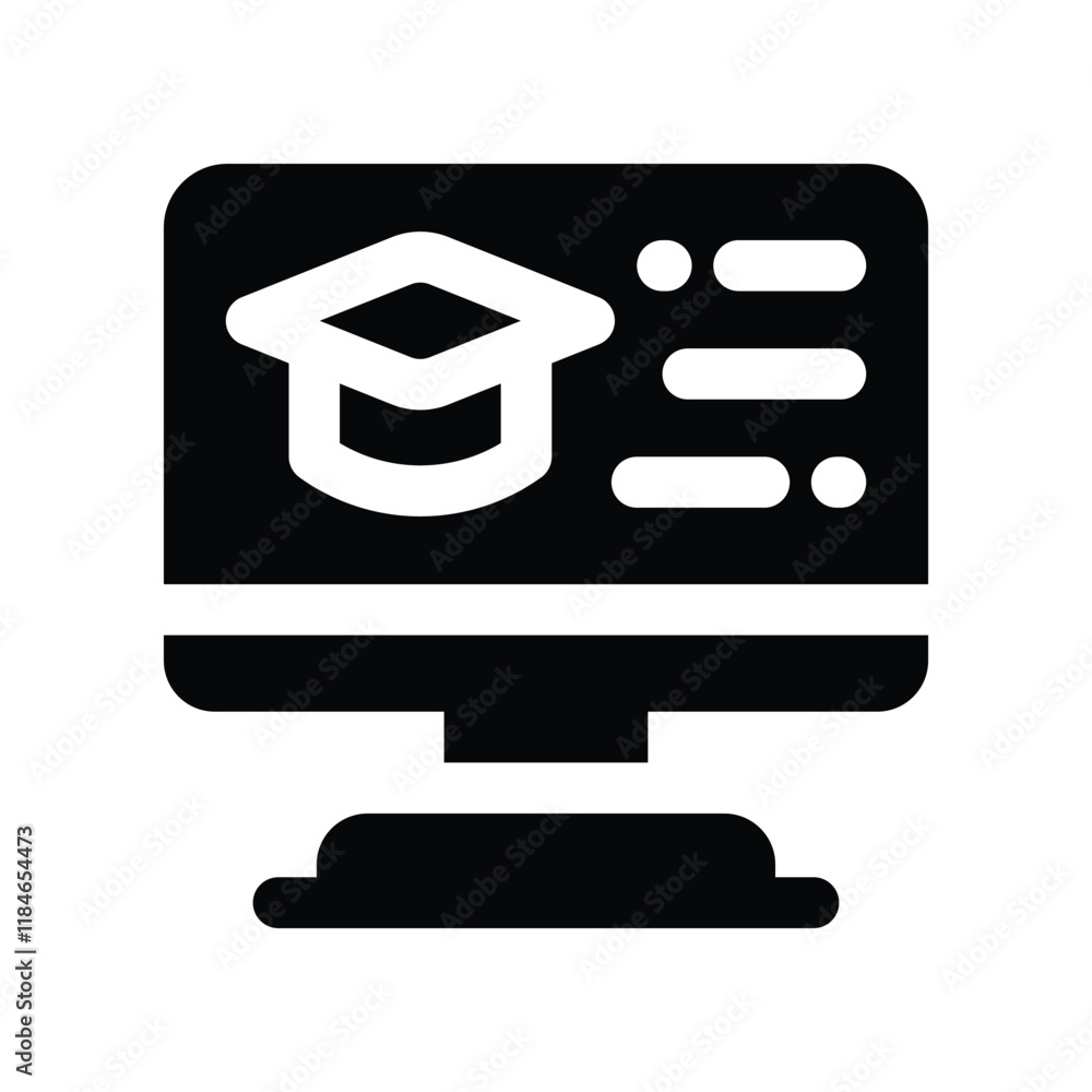 online education icon. vector glyph icon for your website, mobile, presentation, and logo design. online education icon. vector glyph icon for your website, mobile, presentation, and logo design.