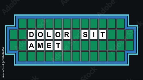 Game Show Board with Highlighted Tiles