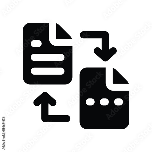 convert icon. vector glyph icon for your website, mobile, presentation, and logo design.