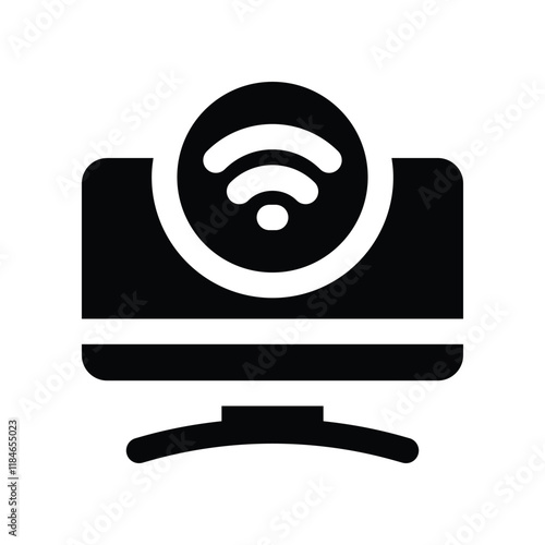 smart tv icon. vector glyph icon for your website, mobile, presentation, and logo design.