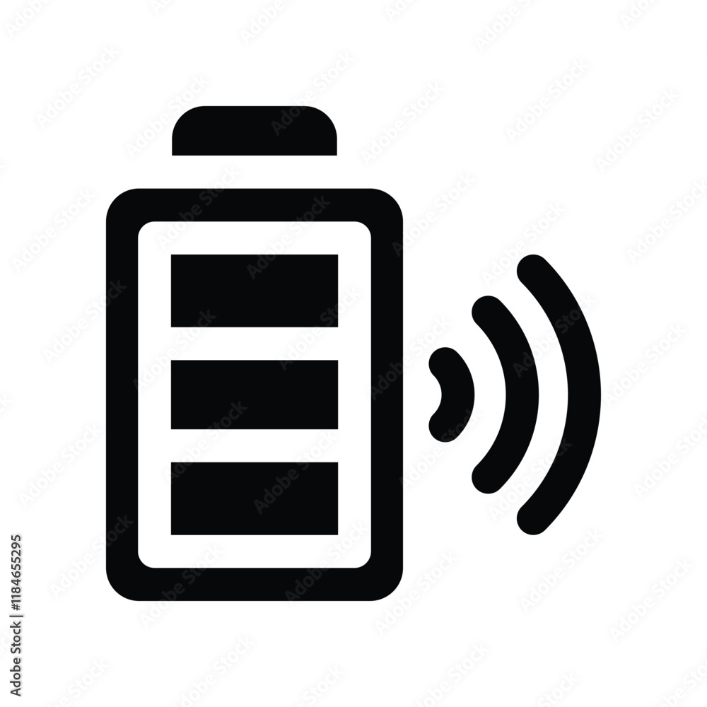 battery icon. vector glyph icon for your website, mobile, presentation, and logo design.