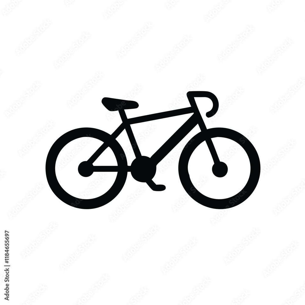 A bicycle vector silhouette A bicycle vector silhouette