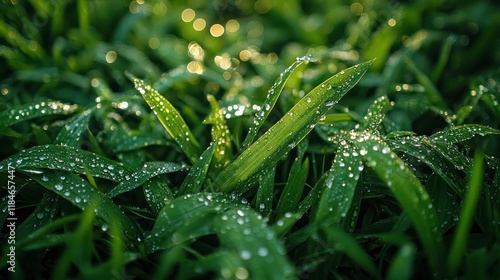 Wallpaper Mural Grass dew drops. Torontodigital.ca