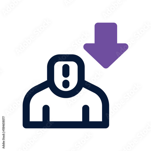 human error icon. vector dual tone icon for your website, mobile, presentation, and logo design.