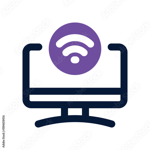 smart tv icon. vector dual tone icon for your website, mobile, presentation, and logo design.