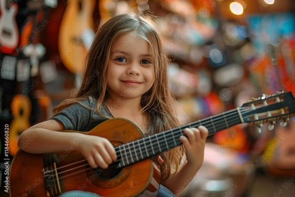 Fototapeta premium Generative AI image of hipster person in vintage music shop with retro vinyl records and tapes collection