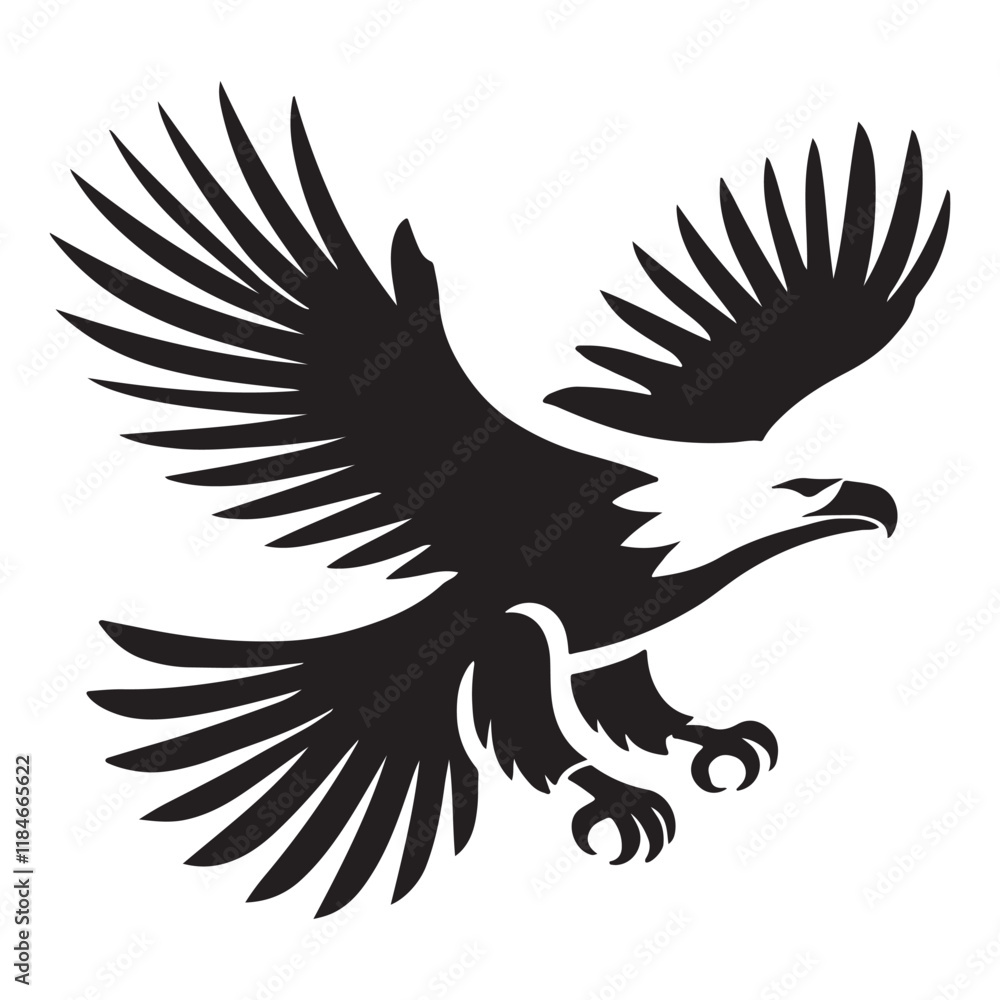 Majestic Bald Eagle Soaring Vector Illustration for Patriotism and Freedom Majestic Bald Eagle Soaring Vector Illustration for Patriotism and Freedom